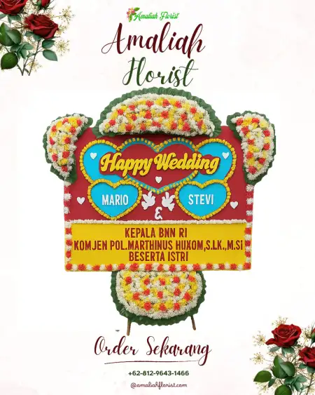 Papan Bunga Pernikahan Harapan Mulia