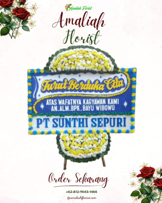 Papan Bunga Duka di Harapan Mulia